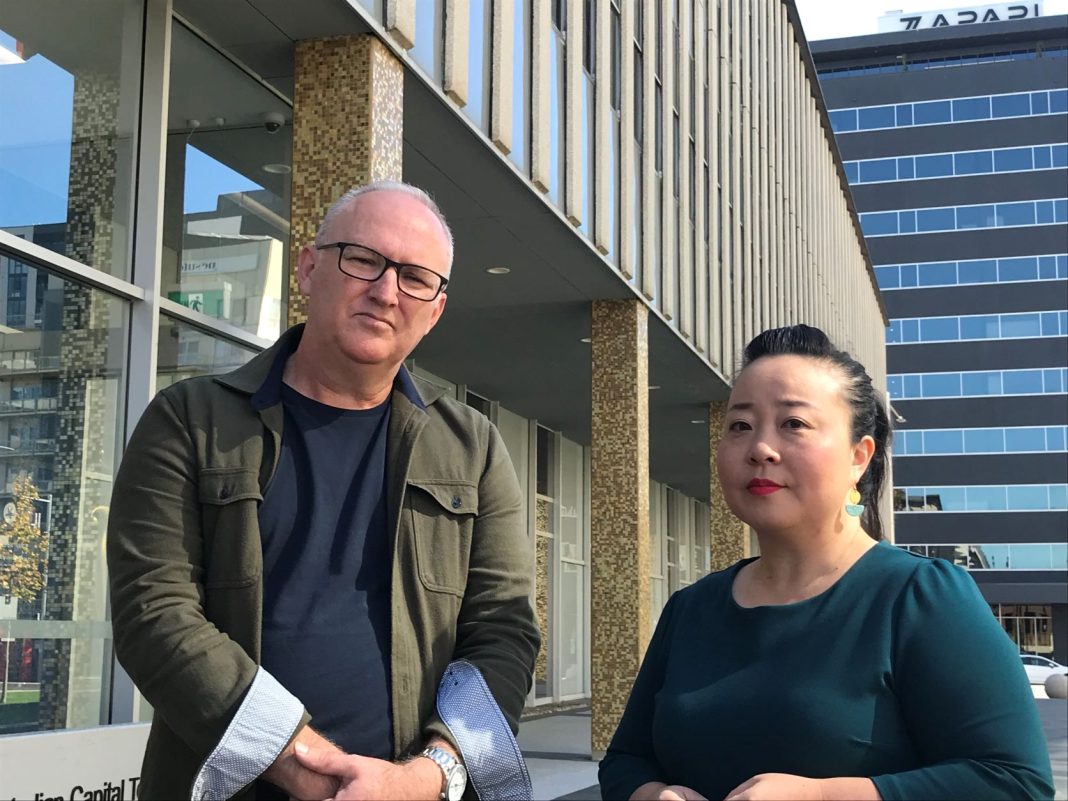 Matthew Daniel, ANMF ACT branch secretary, and Elizabeth Lee, Canberra Liberals leader, are calling for an inquiry into the Dhulwa Mental Health facility