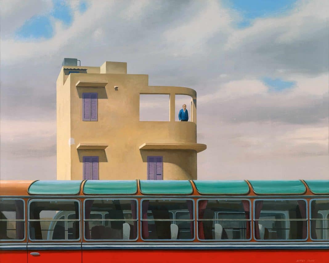 Modernist urban landscape painting by Jeffrey Smart