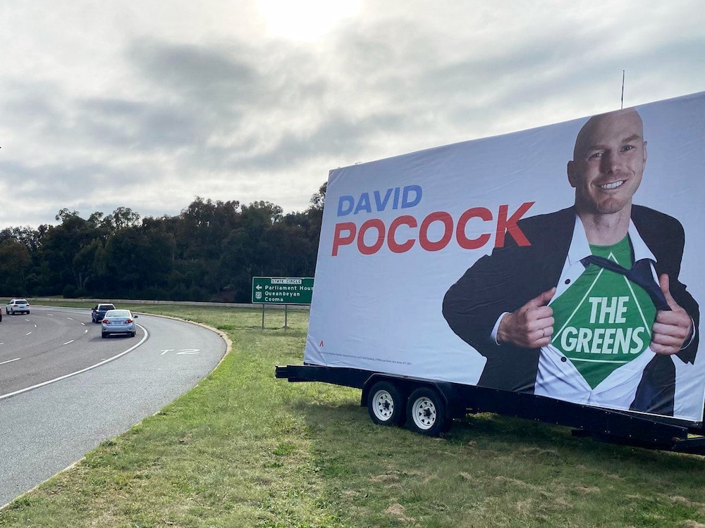 David Pocock advertising complaint
