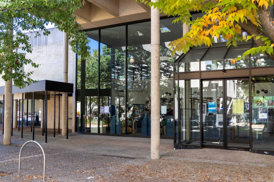 exterior of Woden Library in Canberra