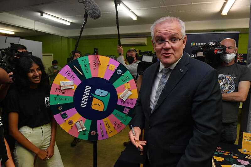 Prime Minister Scott Morrison visits batyr -a purpose preventative mental health organisation on Day 21 of the 2022 federal election campaign, at the Dundas Neighbourhood Centre, in the seat of Parramatta. Sunday, May 1, 2022.