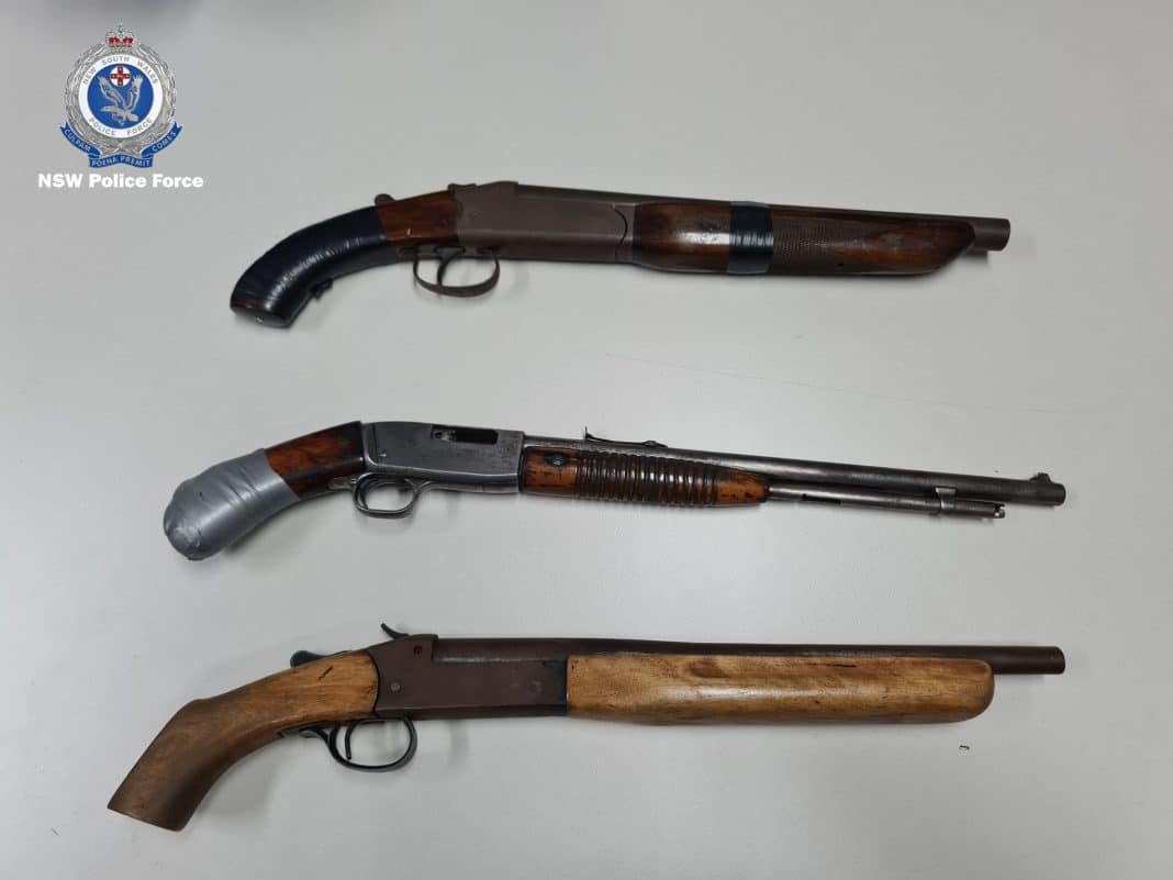 three illegal rifles seized by NSW Police at Batemans Bay