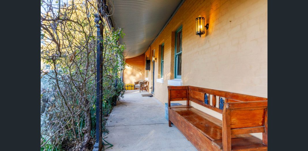 covered verandah of 150-year-old home in Bungendore NSW