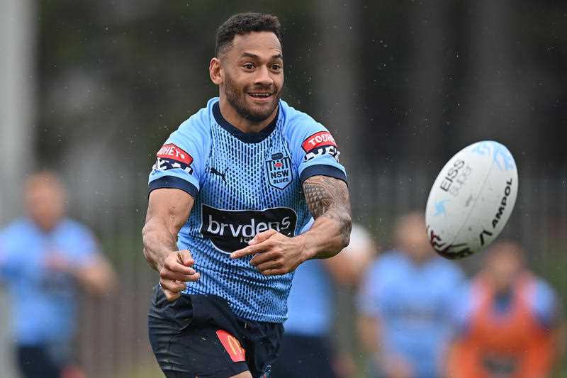 Api Koroisau of the Blues during a NSW Blues State of Origin training session at in Sydney, Thursday, June 3, 2021
