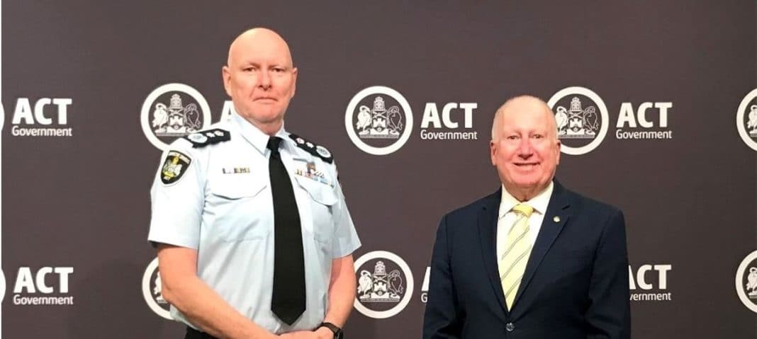 Ray Johnson, ACT Corrective Services Commissioner, and Mick Gentleman, ACT Minister for Corrections. Photo: ACT Government.
