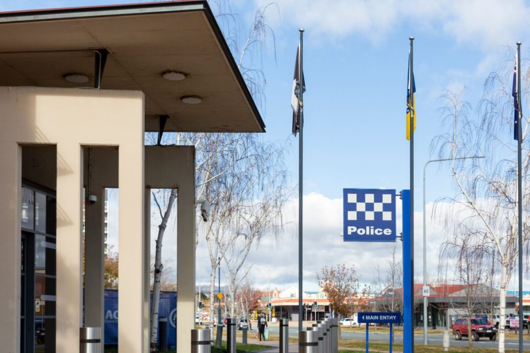 exterior of ACT Police station in Tuggeranong