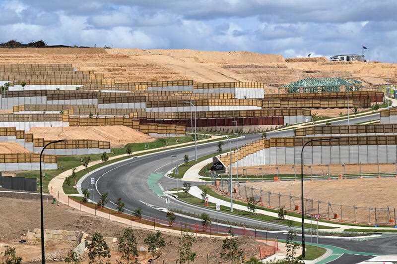 A new housing estate is seen being built at Springfield in Ipswich, Queensland in 2022