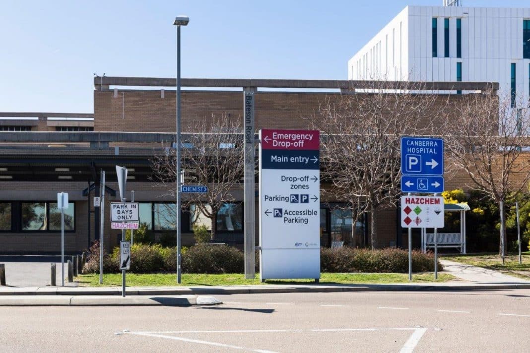 Canberra Hospital signage and buildings